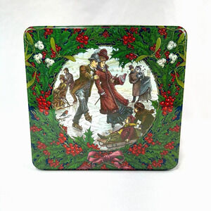 Christmas Cookie Tin Drummond Packaging LTD UK Greenock Scotland Biscuit Tin 9"